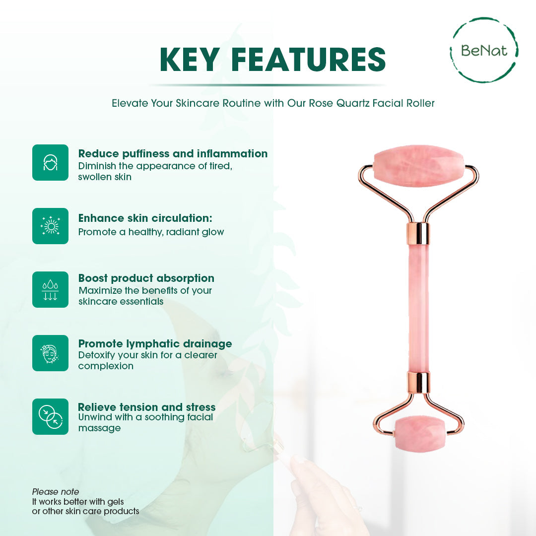 Rose Quartz Face Roller-2