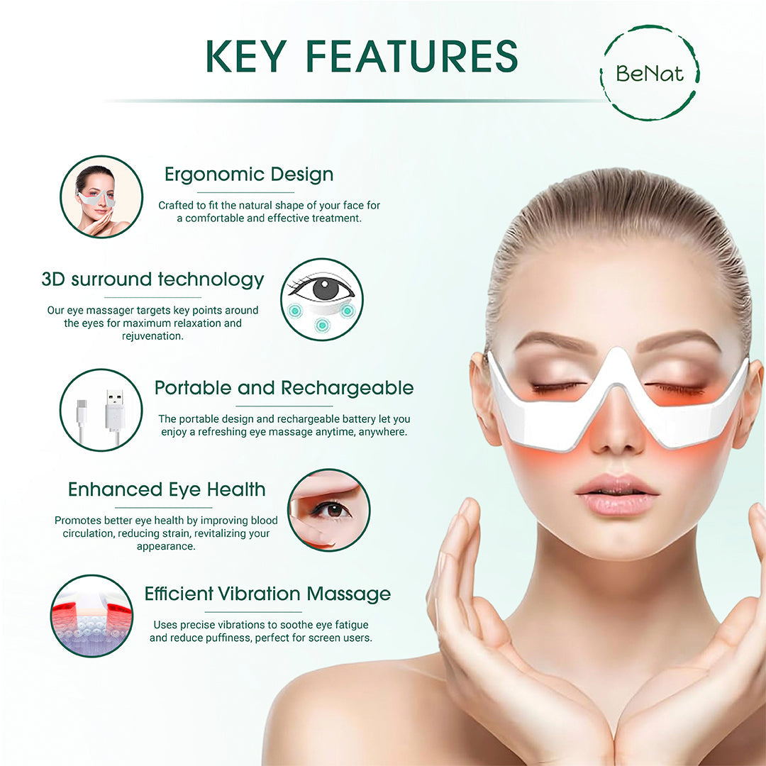 Under-Eye Red Light Therapy Skin Rejuvenation and Relaxation Massager-1